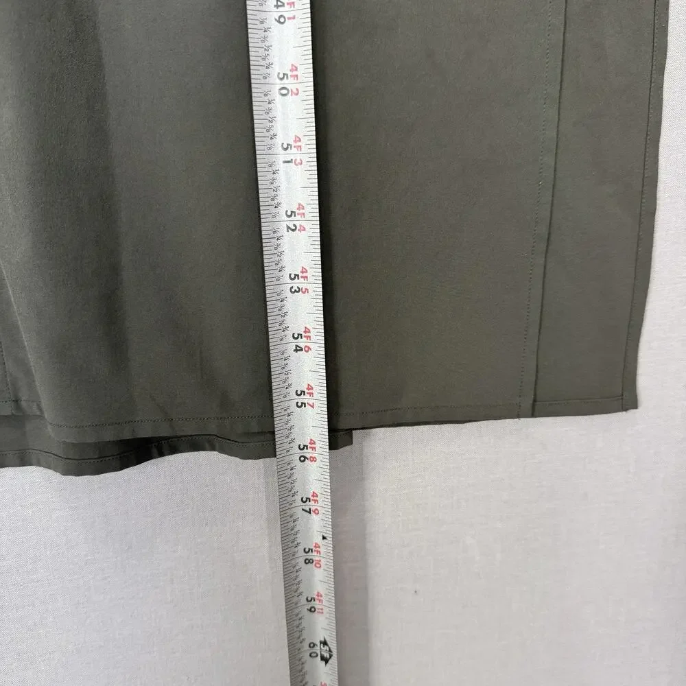 Athleta Hayes Pleated Back Maxi Dress Women Small Green Travel Minimalist Resort - Picture 12 of 14